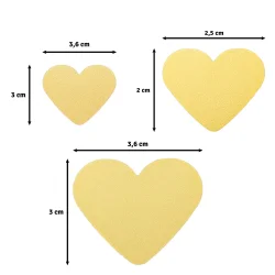 Punch Hjerte St - 3 stk