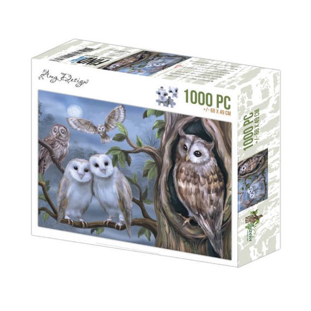Jigsaw Puzzle Puslespil Amazing Owls Diverse Papirgalleriet