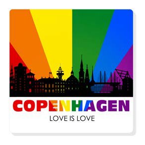 Bordskner / Coasters Skyline Love is Love