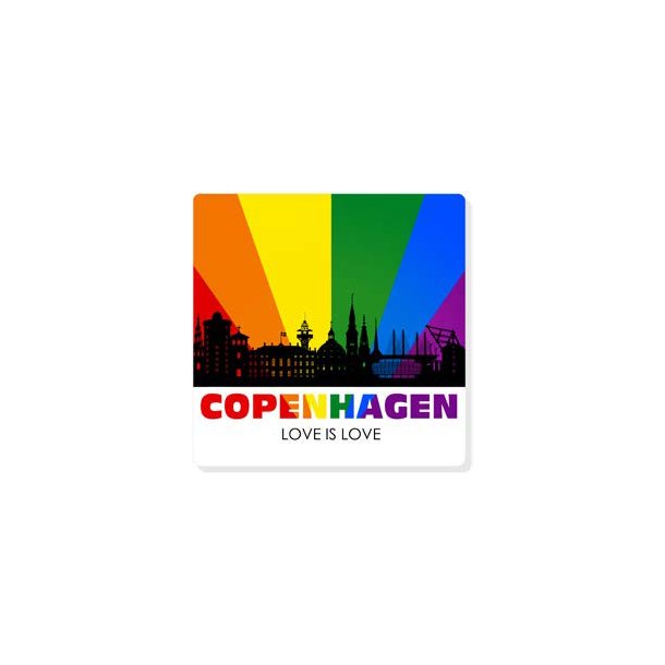 Bordskner / Coasters Skyline Love is Love