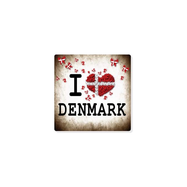 Bordskner / Coasters I Love Denmark