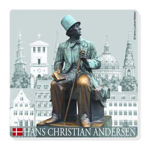 Bordskner / Coasters H.C Andersen - Keramisk Med Kork Bund