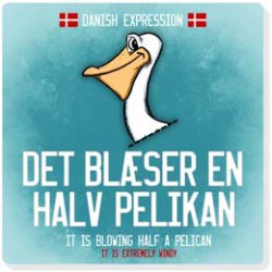 Bordskner / Coasters Det Blser Halv Pelikan - Keramisk Med Kork Bund