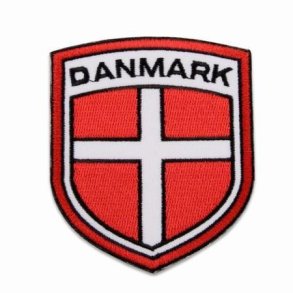 Stofm�rker / Strygem�rker Danmark Dannebrog Flag - Stor