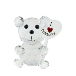 Glas Bamse I Love Denmark
