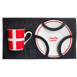 Espresso Kop &amp; Underkop Danmark Dannebrog Flag