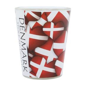 Shotglas Hjerteflag