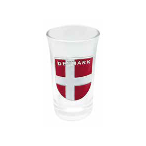 Shotglas Med Metal Dannebrog Flag