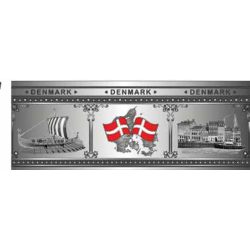 Shotglas Metal Dannebrog Flag 2D