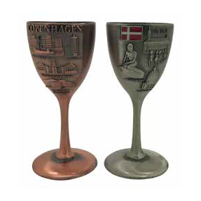 Shotglas Metal Danmarks Motiver 2D