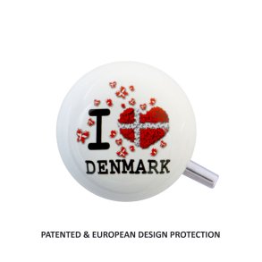 Magnet Cykelringeklokke I Love Denmark - Dansk Patenteret