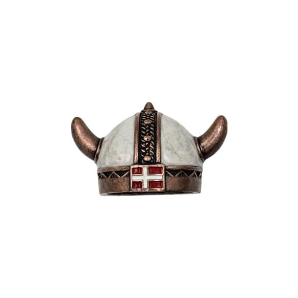 Magnet Vikingehjelm Med Dannebrog Flag 3D Metal 