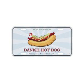 Metalskilt 2D Danish Hot Dog