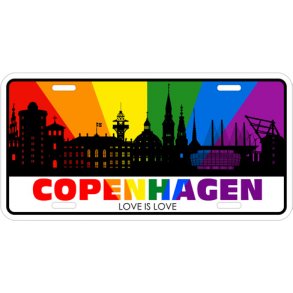 Metalskilt Skyline Love is Love 