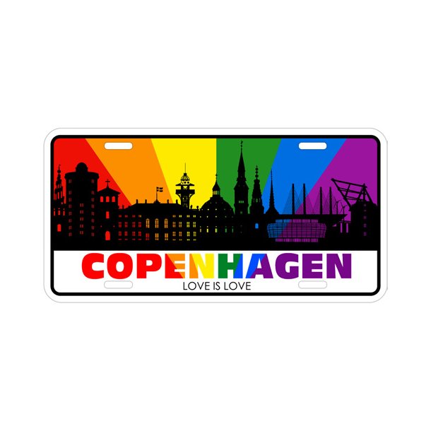 Metalskilt Skyline Love is Love 