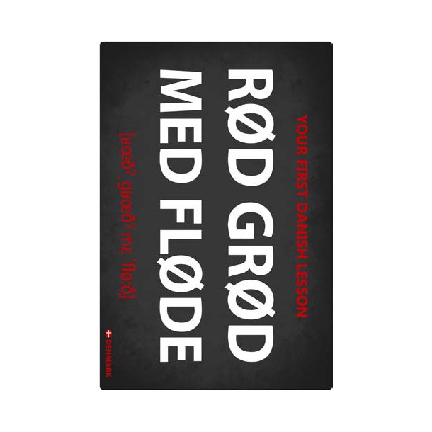 Metalskilt Rd Grd Med Flde
