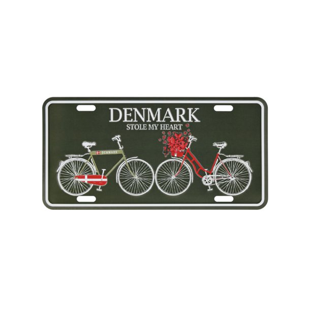 Metalskilt 2D Denmark Stole My Heart Cykler