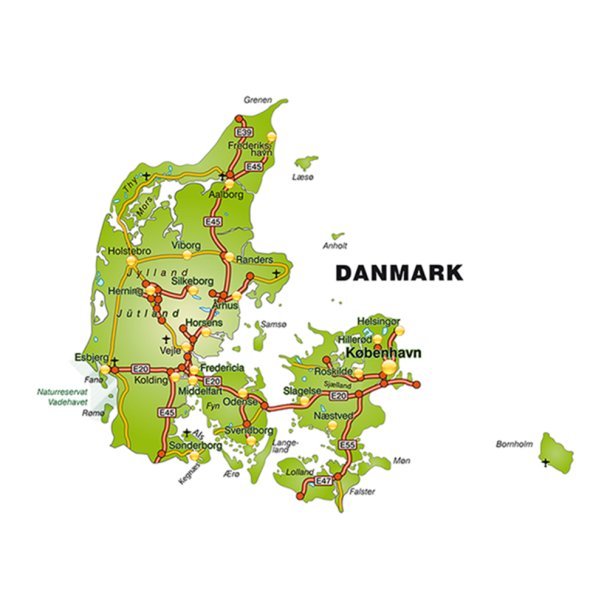 Magnet Danmarks Kort