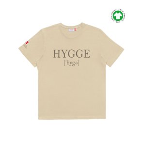 T-Shirt Hygge Sandfarvet - 100% Organisk K�mmet Bomuld S-XXL