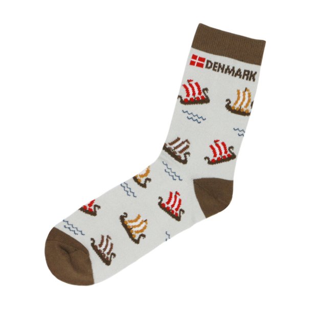 Strmper Vikingeskibe kologisk Bomuld