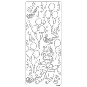 Stickers Peel Off Party Gaver Balloner Kage Slv