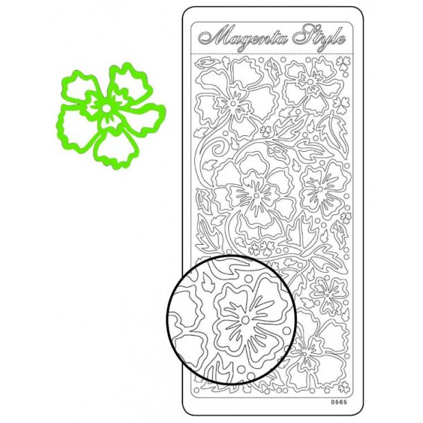 Stickers Peel Off Blomster Grn