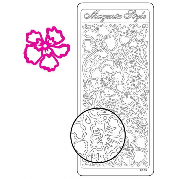 Stickers Peel Off Blomster Pink