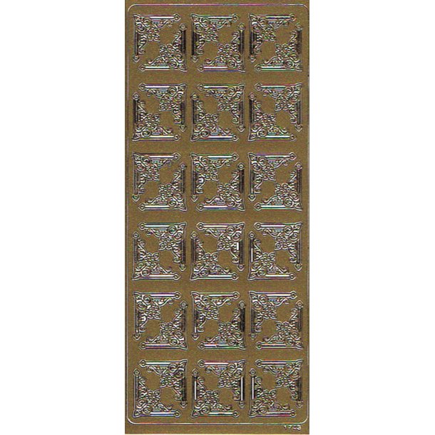 Stickers Peel Of Hjrner Guld - 1743