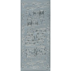 Stickers Peel Off Bryllup Lagkage & Kirke Slv 