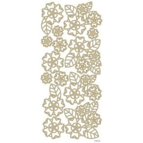 Stickers Peel Off Blomster Guld