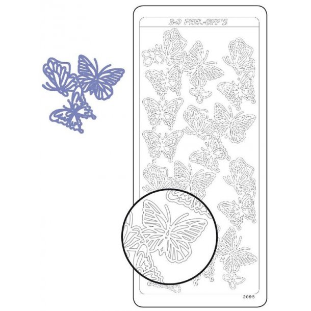 Stickers Peel Off Sommerfugle Lavendel