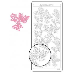 Stickers Peel Off Sommerfugle Lyserd