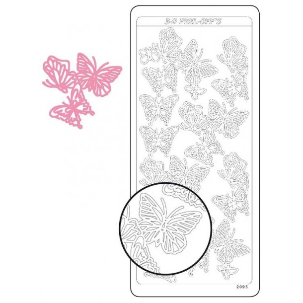 Stickers Peel Off Sommerfugle Lyserd