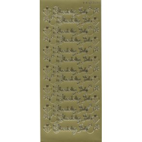 Stickers Peel Off - Gldelig Jul Guld - 3599