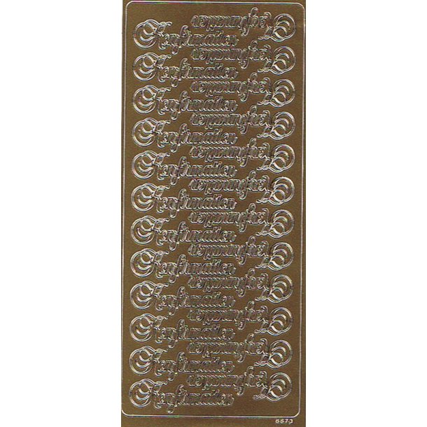 Stickers Peel Of Konfirmation Guld