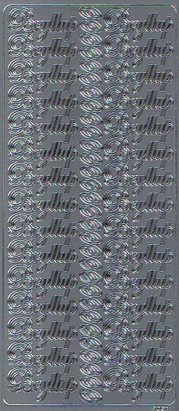 Stickers Peel Off Bryllup Sølv - 7021 - Bryllup - Papirgalleriet