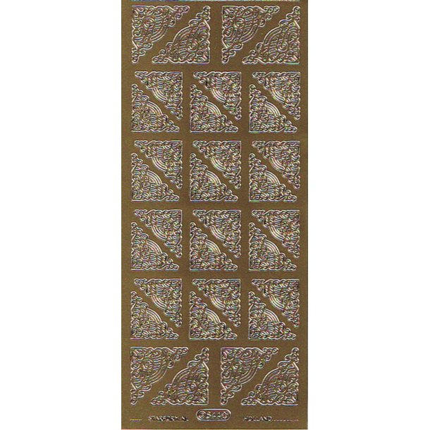 Stickers Peel Of Hjrner Guld 2str. - 844