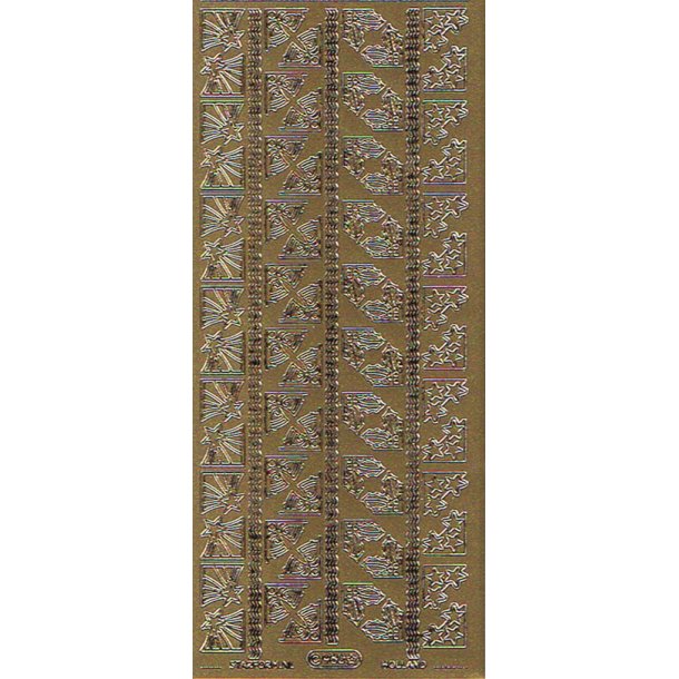 Stickers Peel Of Jul Hjrner Guld - 980