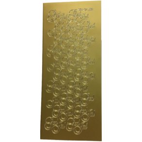 Stickers Peel Of God Jul Guld - DD45702