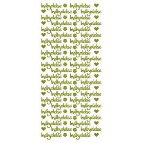 Stickers Peel Of Indbydelse Guld 3386