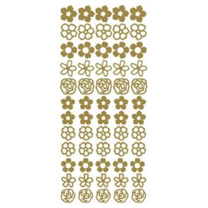 Stickers Peel Of Blomster Guld