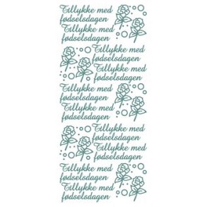 Stickers Peel Of Tillykke Med Fdselsdagen Slv