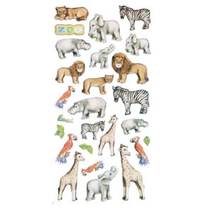Stickers SOFTY Dyr ZOO