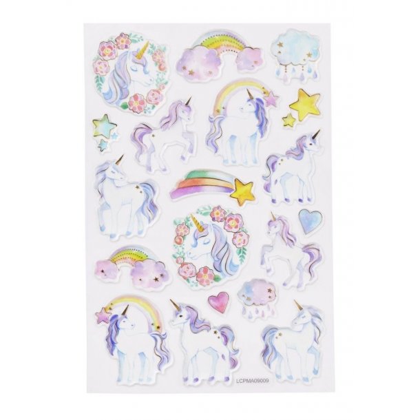 Stickers GLOSSY Enhjrning