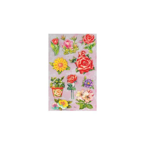 Stickers 3D Handmade blomster