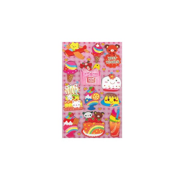 Stickers 3D Handmade is og kage