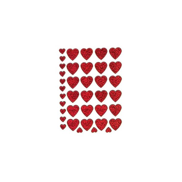 Stickers  Rde hjerter  