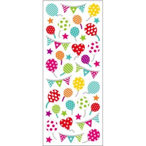 Stickers Holografisk Flag & Balloner