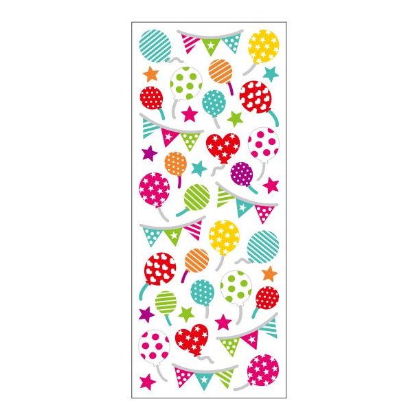 Stickers Holografisk Flag &amp; Balloner