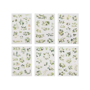 Stickers Transparent Blomster- 6 ark